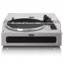 Pavarų diržu varomas vinilinis grotuvas Lenco LS-440GY pilka spalva su automatika ir Bluetooth