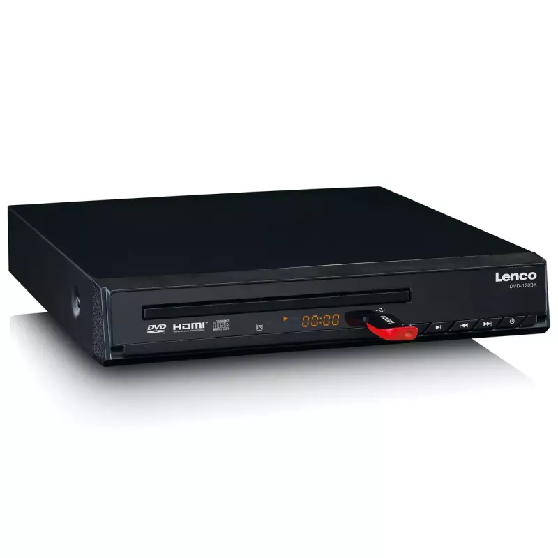 DVD grotuvas Lenco DVD-120 juodas NTSC PAL 20–20000 Hz 90 dB