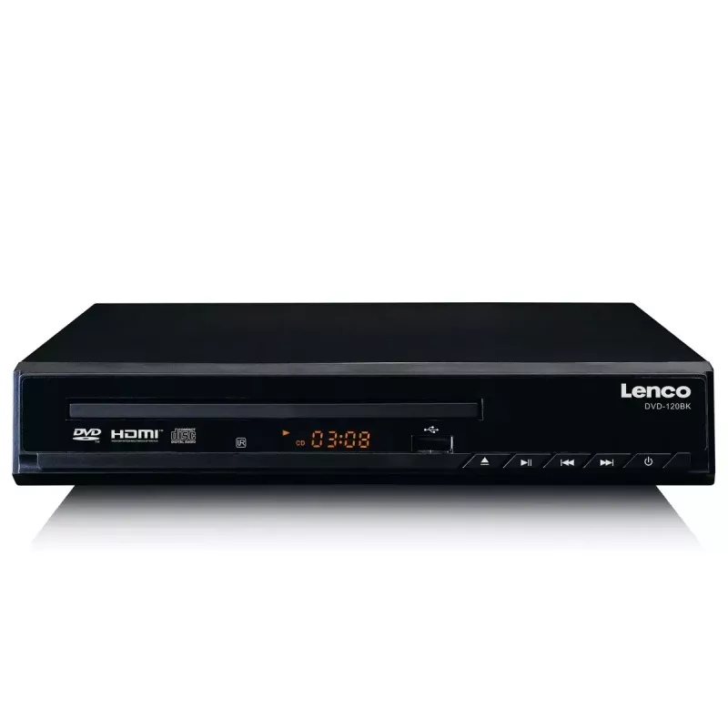 DVD grotuvas Lenco DVD-120 juodas NTSC PAL 20–20000 Hz 90 dB