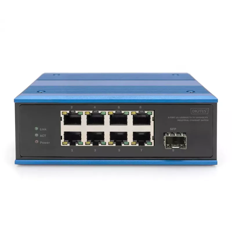 Nevaldomas jungiklis Digitus DN-651132 8 prievadų Fast Ethernet 1 SFP kėlimo kanalas