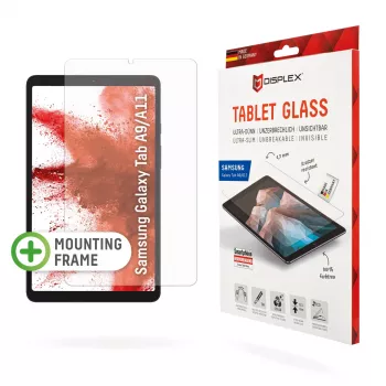 Displex Tablet Glass (9H) Samsung Galaxy Tab A11/A9, su Eco montavimo rėmeliu, nedūžtantis