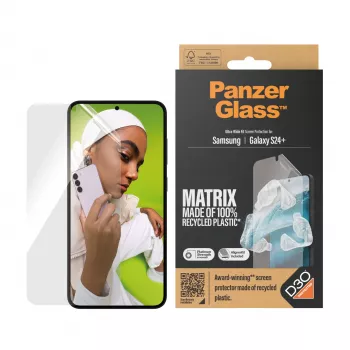 PanzerGlass ® ECO MATRIX Screen Protector su D3O® Samsung Galaxy S24+ | Ultra-Wide Fit su AlignerKit