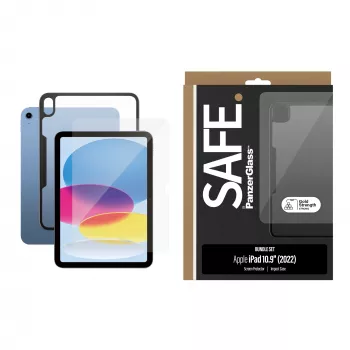 PanzerGlass SAFE. by ® 2-in-1 rinkinys iPad 10,9'' (2022) | Itin platus ekrano apsauginis stiklas ir dėklas