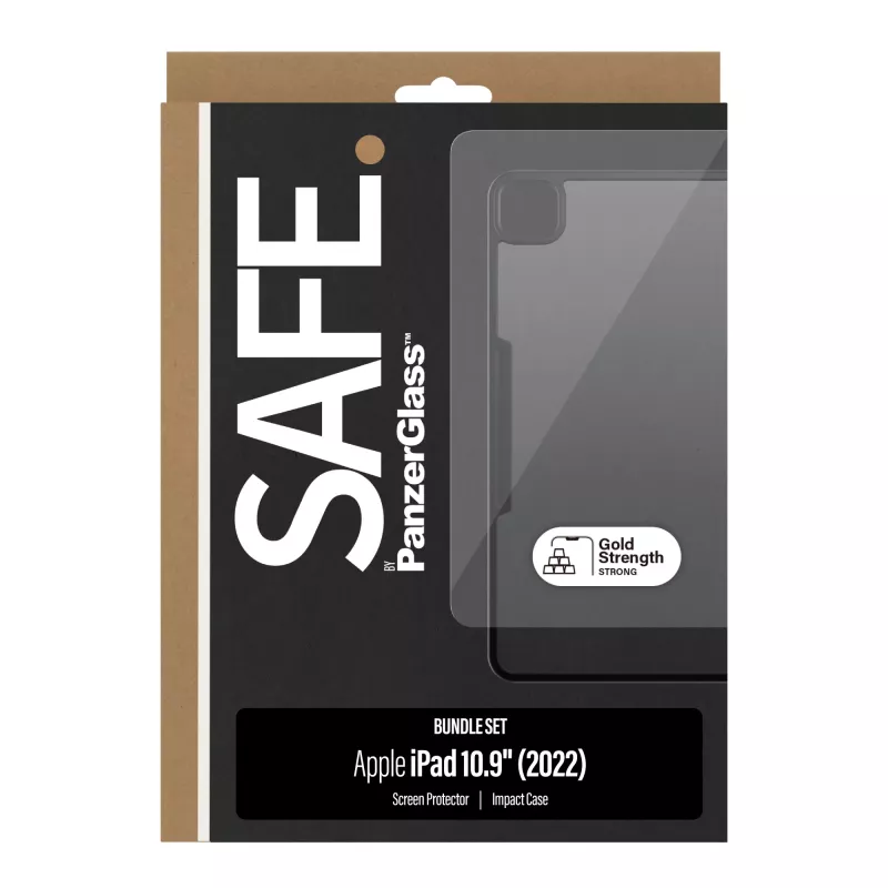 PanzerGlass SAFE. by ® 2-in-1 rinkinys iPad 10,9'' (2022) | Itin platus ekrano apsauginis stiklas ir dėklas