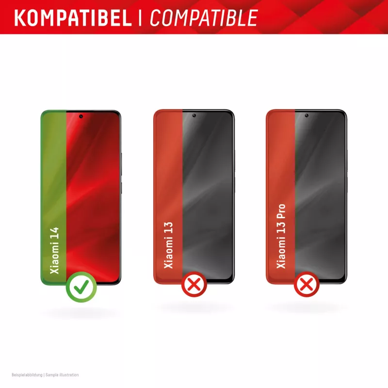 Displex apsauginis stiklas (10H) „Xiaomi 14“ su EASY-ON® Eco montavimo rėmeliu, atsparus įbrėžimams