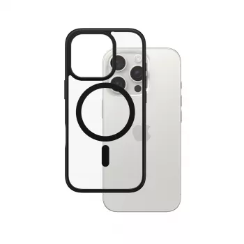 PanzerGlass HardCase Skaidrus su Juodu MagSafe ir Rėmeliu iPhone 16 Pro