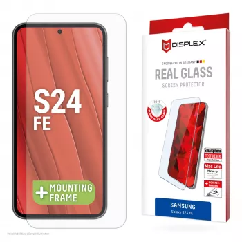 Displex Screen Protector (10H) Samsung Galaxy S24 FE, Eco Montavimo Rėmelis, Atsparus įbrėžimams
