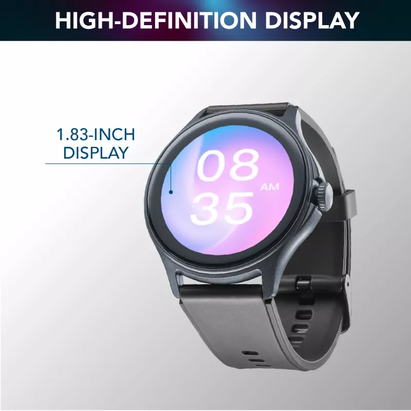Cellularline ION PRO Round išmanusis laikrodis su Bluetooth® ir programėle, 3,51 cm (1,38 colio), TFT, liečiamas ekranas, 0,00064 GB, 98 g