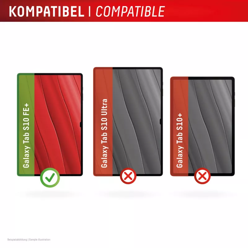 Displex Tablet Glass (9H) Samsung Galaxy Tab S10 FE+ su Eco montavimo rėmeliu, nedūžtantis