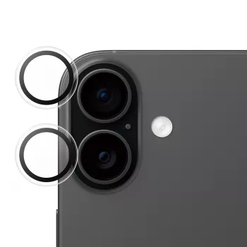Kameros lęšio apsauga PanzerGlass SAFE, skirta iPhone 17 16 16 Plus, atspari įbrėžimams ir smūgiams, permatoma
