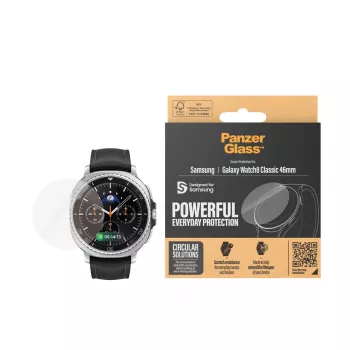 Apsauginis stiklas PanzerGlass Samsung Galaxy Watch8 Classic 46mm atsparus įbrėžimams ir smūgiams