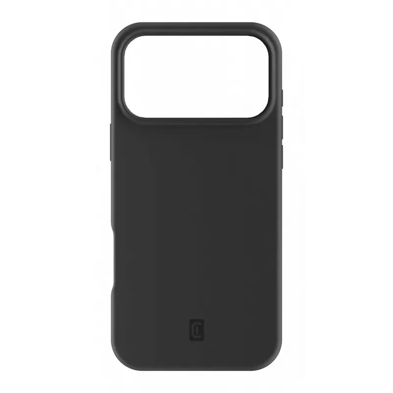 Cellularline Sensation – Minkštas silikoninis dėklas iPhone 17 Pro, švelnaus prisilietimo apdaila, juodos spalvos