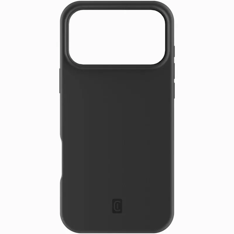 Cellularline Sensation – Minkštas silikoninis dėklas iPhone 17 Pro, švelnaus prisilietimo apdaila, juodos spalvos