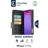 Cellularline Book Agenda dėklas iPhone 17 Pro su magnetiniu užraktu, dirbtinės odos apdaila