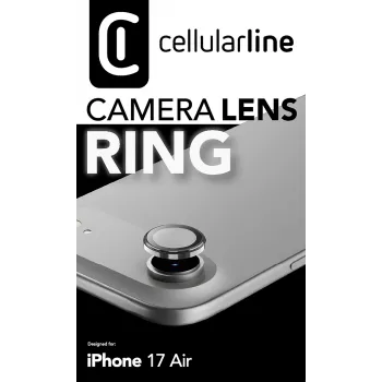 Cellularline Camera Lens Ring - iPhone Air grūdintas stiklas fotoaparato apsaugai