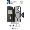 Cellularline Daily Mag - iPhone 17 knyginis dėklas su permatoma kieta nugarėle, suderinamas su MagSafe® ekosistema