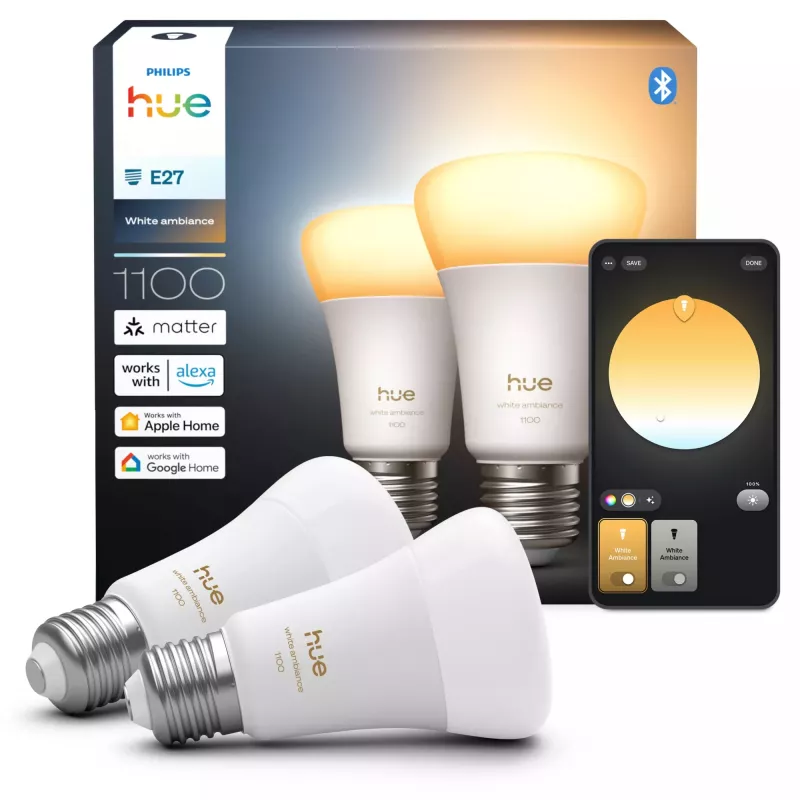 Philips Hue White ambience A60 E27 išmanioji lemputė – 1100 liumenų