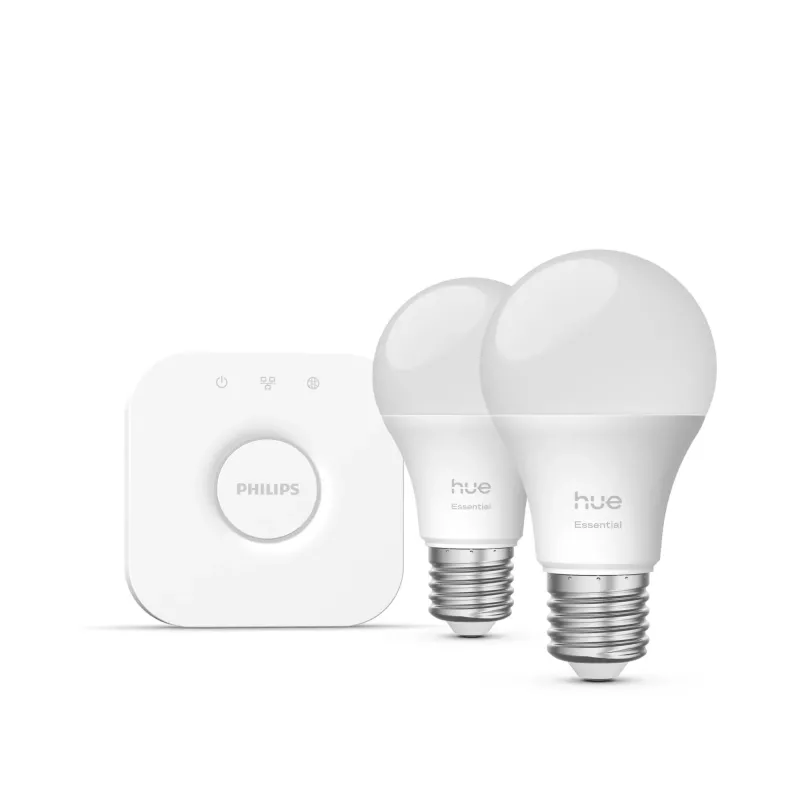 Philips Hue White and colour ambience Essential pradinis rinkinys: 2 E27 išmanios lemputės (806 lm)