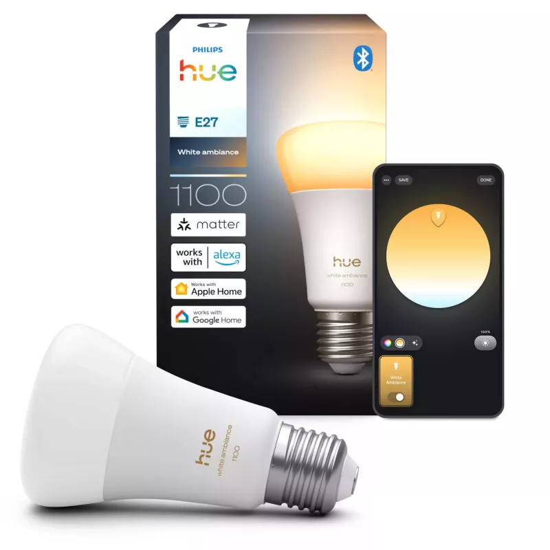 Philips Hue White ambience A60 – E27 išmanioji lemputė – 1100 liumenų