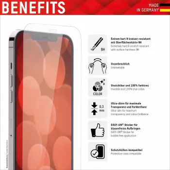 Displex Smart Glass (9H) Apple iPhone 13/13 Pro apsauginis stiklas su montavimo lipduku, nedūžtantis