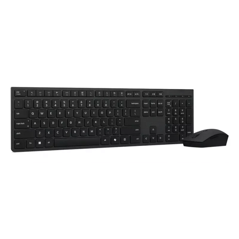 Belaidžio ryšio klaviatūros ir pelės rinkinys Lenovo 4X31R64328 — Pilno dydžio (100%), RF Wireless + Bluetooth, vokiškas išdėstymas, juoda