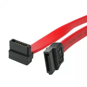StarTech.com 24 colių SATA į stačiu kampu SATA kabelis, 0,609 m, SATA III, SATA 7 kontaktų, moteriškas/moteriškas, raudonas