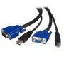 StarTech.com 10 pėdų 2-in-1 universali USB KVM jungtis, 3 m, USB, VGA, juoda, USB A + VGA