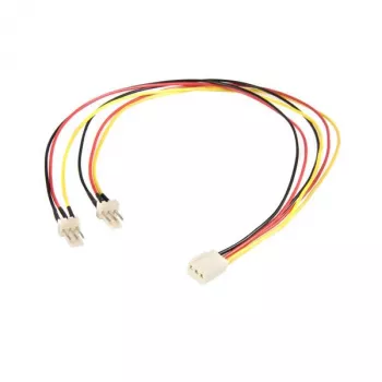 StarTech.com 12 colių TX3 ventiliatoriaus maitinimo šakotuvas, Molex (3 kontaktų), 2 x Molex (3 kontaktų), 0,3 m, vyriškas, moteriškas, tiesus