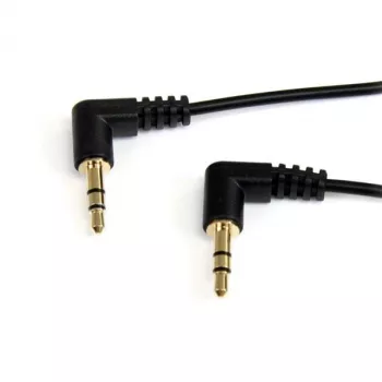 StarTech.com 6 pėdų plonas 3,5 mm stačiu kampu stereo garso kabelis M/M