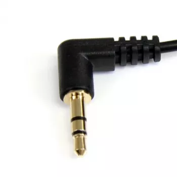StarTech.com 6 pėdų plonas 3,5 mm stačiu kampu stereo garso kabelis M/M
