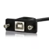StarTech.com 3 pėdų skydelio montavimo USB B laidas B į B - moteriškas/vyriškas, 0,91 m, USB B, USB B, USB 2.0, 0,48 Gbit/s, juoda