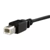 StarTech.com 3 pėdų skydelio montavimo USB B laidas B į B - moteriškas/vyriškas, 0,91 m, USB B, USB B, USB 2.0, 0,48 Gbit/s, juoda