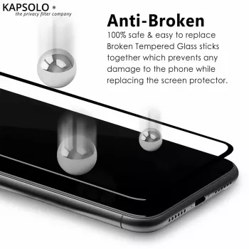 Grūdinto stiklo apsauga KAPSOLO iPhone XR
