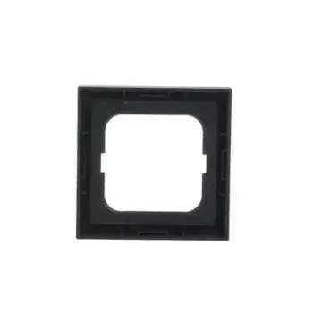 Laikiklio dangtelis Busch-Jaeger 1721-885K juodas, termoplastikas, bevaržtis, 80×80 mm, 11 mm storio