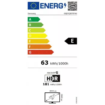 Samsung GQ55QN70FAU 139,7 cm (55 colių) 4K Ultra HD išmanusis televizorius su Wi-Fi, juodas