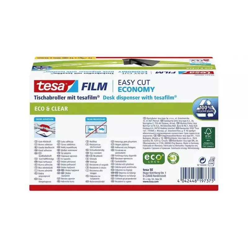 Juostų dozatorius TESA Easy Cut Desk Dispenser ecoLogo 59327 juodas