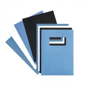 GBC Įrišimo viršeliai LeatherGrain A4 250gsm, A4, kartonas, mėlyni, 100 lapų, 210 mm, 299 mm