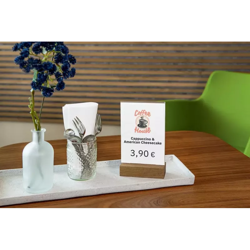 Stovas ženklams Sigel TA252 A6 akrilas ąžuolas ruda skaidrus
