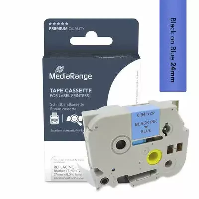 Spausdinimo juostelė MediaRange MRBTZ551 juoda 2,4 cm 8 m