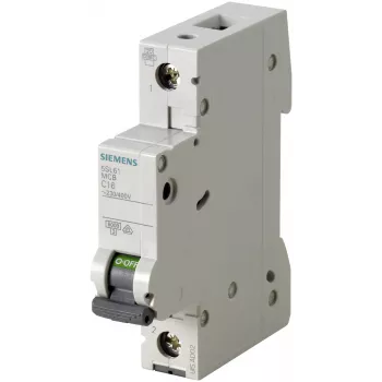 Siemens 5SL6106-6 mini grandinės pertraukiklis B tipo 1 poliaus