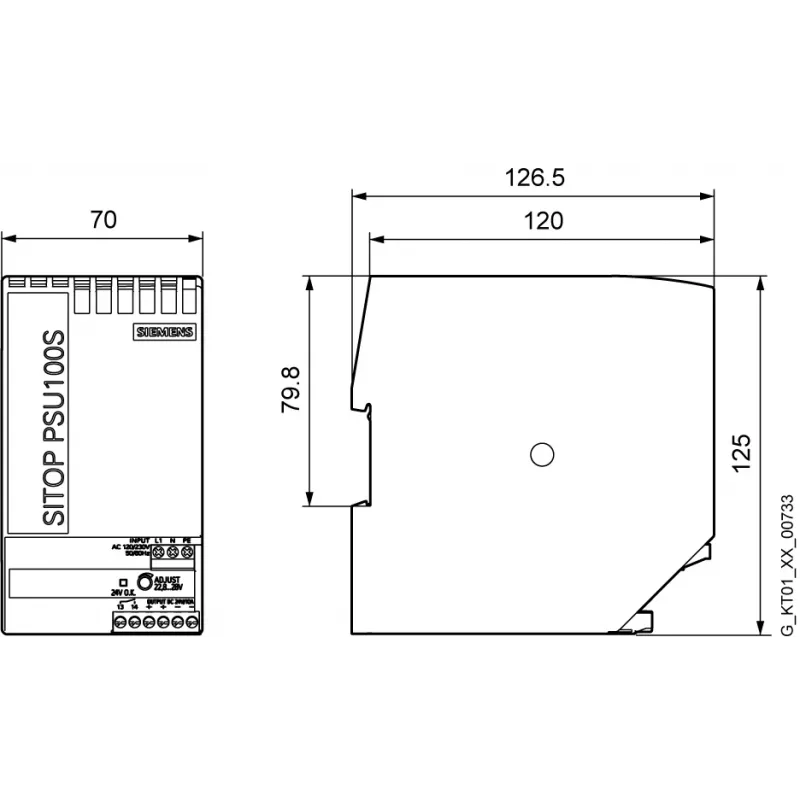 Siemens 6EP1334-2BA20 maitinimo adapteris / keitiklis, vidaus, įvairiaspalvis