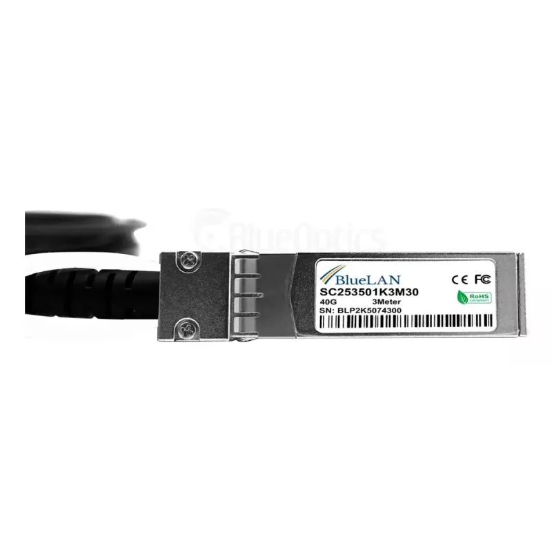 InfiniBand / šviesolaidinis kabelis BlueOptics AT-QSFP-4SFP10G-3CU-BL 3 m Vyriškas / Vyriškas