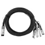 InfiniBand / šviesolaidinis kabelis BlueOptics AT-QSFP-4SFP10G-3CU-BL 3 m Vyriškas / Vyriškas