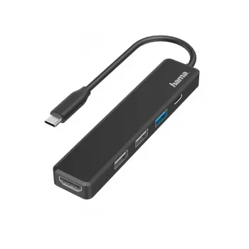Hama USB-C daugiafunkcis adapteris, 5 prievadai, 3x USB-A, USB-C, HDMI
