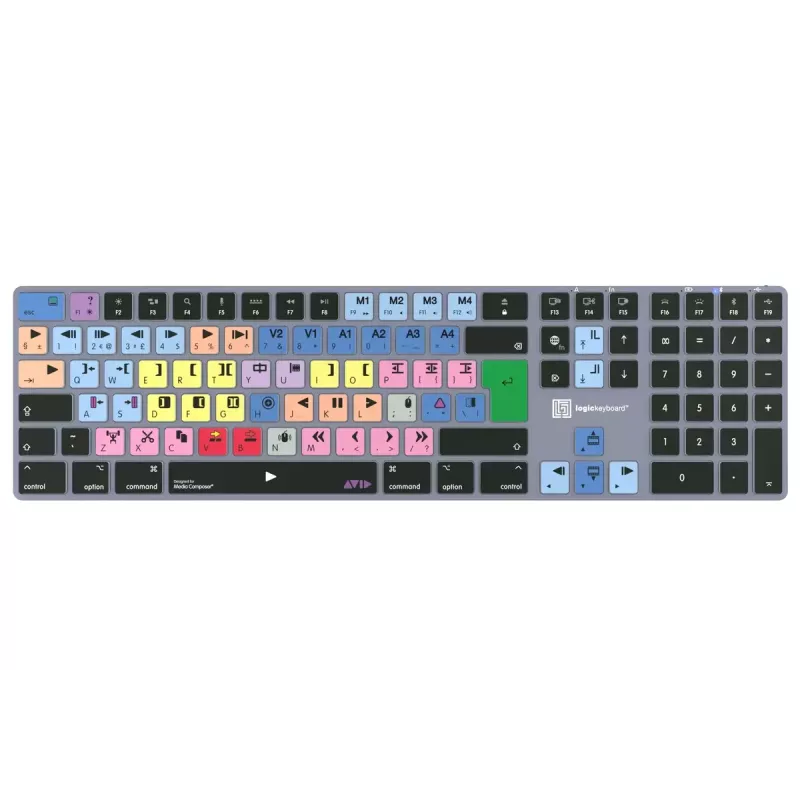Logickeyboard Avid Media Composer Titan UK Mac klaviatūra LKB-MCOM4-TM-UK