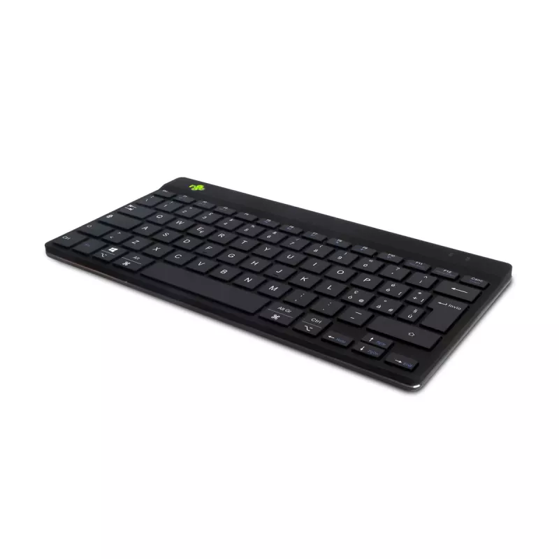 Ergonominė klaviatūra R-Go Tools Compact Break, kompaktiška su pertraukų programine įranga, QWERTY (IT), Bluetooth, juoda