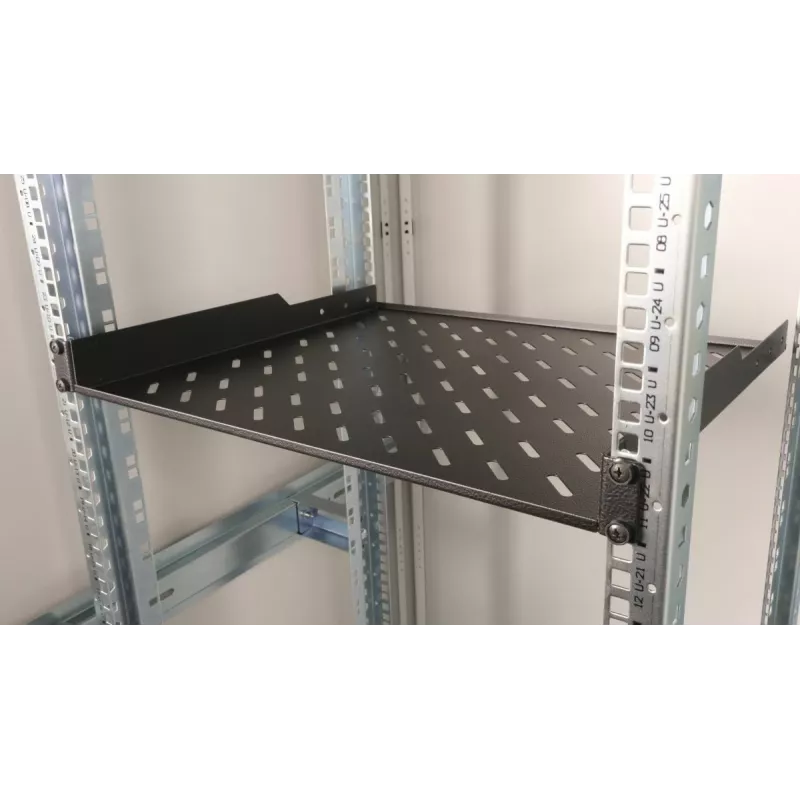 Fiksuota lentyna Equip 19'' 1U 600MM juoda