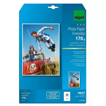Fotopopierius A4 Sigel IP713 blizgus 20 lapų baltas