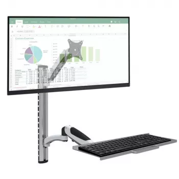 Techly ICA-PLW 02 monitorio laikiklis / stovas 68.6 cm (27 col.) sieninis sidabrinis