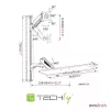Techly ICA-PLW 02 monitorio laikiklis / stovas 68.6 cm (27 col.) sieninis sidabrinis
